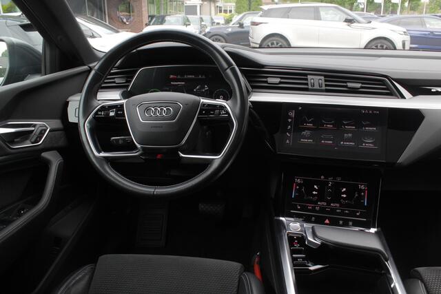 Audi e-tron Sportback 50 quattro S edition 71 kWh / SOH 93% / Panoramadak / Camera / Head-up / B&O / 20'' / Luchtvering / Keyless / CarPlay / Matrix LED / Stoelverwarming / DAB / ACC