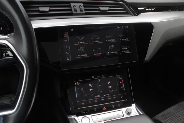 Audi e-tron e-tron 55 quattro advanced 95 kWh / Camera / Half leder / Navigatie / Blackpack / 21'' / Stoelverwarming / DAB / Cruise Control / Rijstrooksensor