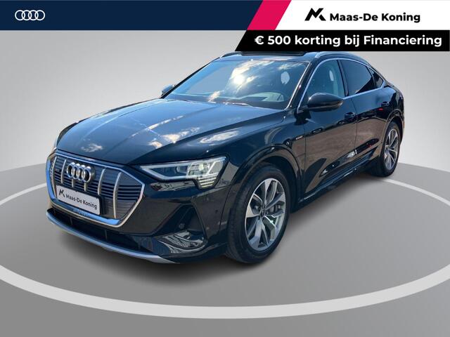 Audi e-tron Sportback 55 quattro S Line 95 kWh 300kW/408PK · Panoramadak · Camera · Stoelverwarming · Drive select · Trekhaak · Garantie t/m 18-10-2027 of 100000km.