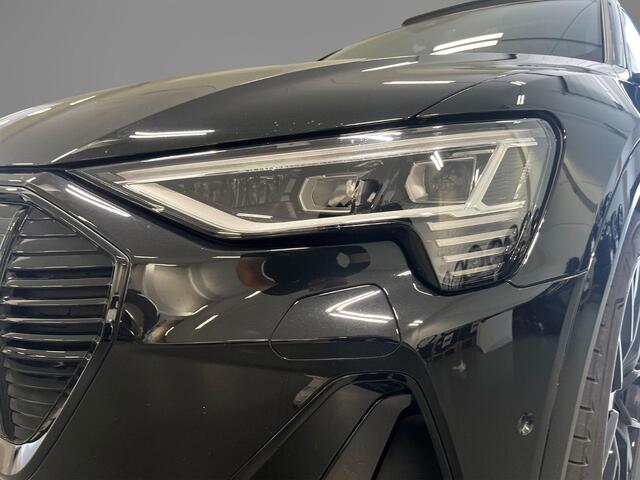 Audi e-tron Sportback 55 408pk Quattro S edition 95 kWh · SOH 95,2% · Luchtvering · 360 Camera · Panoramadak · Apple/Android Car Play · Stoelverwarming · Zwart Optiek Plus ·21'' Inch ·