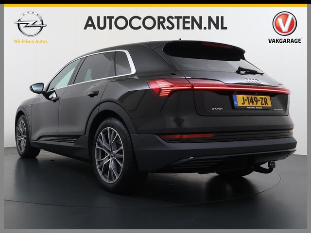 Audi e-tron 55 Quattro 408PK Edition 95kWh Leder+Verwarmd Trekhaak Elek.Achterklep Navi Ecc Lmv 20" Cruise Control Privacy Glas Led SOH 87% Isofix DAB Bluetooth Lane Assist Virtual Cockpit 1.800KG Trekhaak Origineel Nederlandse Auto