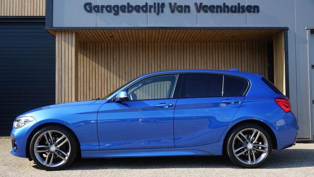 BMW 1-SERIE 118i 136pk 5Drs M-Sport Shadow-Line Leder LED 18inch LM Navi *Estoril Blau Metallic*