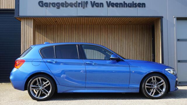 BMW 1-SERIE 118i 136pk 5Drs M-Sport Shadow-Line Leder LED 18inch LM Navi *Estoril Blau Metallic*