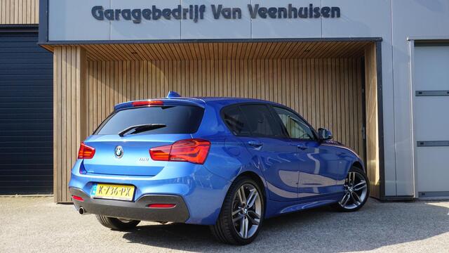 BMW 1-SERIE 118i 136pk 5Drs M-Sport Shadow-Line Leder LED 18inch LM Navi *Estoril Blau Metallic*