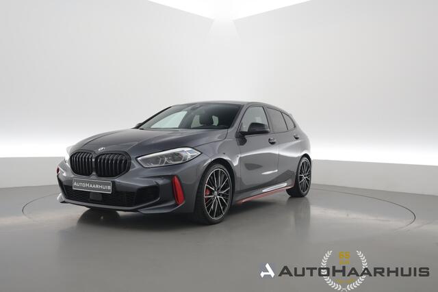 BMW 1-SERIE 128ti 265PK M-Sport Pro | Rijklaar! | Dig. Cockpit | HUD | Harman/Kardon | Adapt. Cruise | Dodehoek | Leder/Alcantara | Stoelverw. | Camera+PDC | Sfeerverl. | NAV+App.Connect | LED | DAB | Climate V