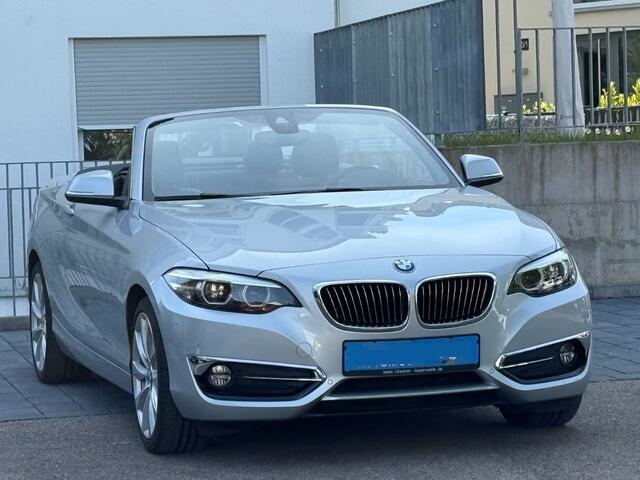 BMW 2-SERIE Cabrio 220iA LUXURY ** ADAPT. LED, LEDER, NAVI, VERW. STUUR CAMERA, 18-inch LMV ** UNFALLFREI - Slechts 36.000km. ** ** INFORMEER OOK NAAR ONZE AANTREKKELIJKE FINANCIAL-LEASE TARIEVEN **