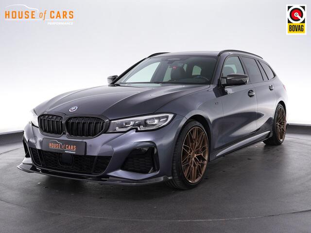 BMW 3-SERIE Touring M340i xDrive High Executive |M-sport|dealer onderhouden|Concaver 19"|carbon splitterset|panoramadak|Harman & Kardon|HUD|memory|360 camera|M-sportstoelen|Apple Carplay|blind spot|