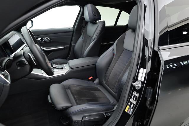 BMW 3-SERIE 330e M Sport | Rijklaar! | S/K-Dak | Shadowline | Dig. Cockpit | HUD | Stoelverw. | Dodehoek | Cruise | Camera+PDC | LED | Nav+CarPlay | Alcantara/Leder | Sfeerverl. | Rijmodi | V