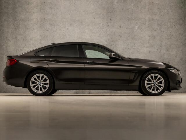 BMW 4-SERIE Gran Coupé 418i High Executive Automaat (GROOT NAVI, CLIMATE, LEDER, STOELVERWARMING, SPORTSTOELEN, GETINT GLAS, PARKEERSENSOREN, CRUISE, NIEUWE APK, NIEUWSTAAT)