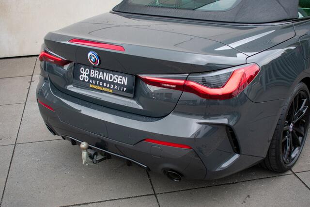 BMW 4-SERIE Cabrio 430i High Executive M-Sport -H&K-19"- Keyless-Nekverw.-Trekhaak-Stuur/Stoelverw-Dravitegrau-