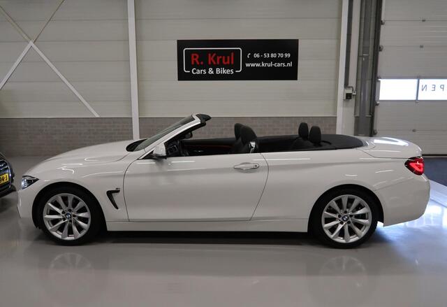 BMW 4-SERIE Cabrio 420i Sportline Leer Nekverwarming Sportstoelen Zeer nette auto Boekjes aanwezig Harman/Kardon PDC Lage kilometerstand Stuurwiel verwarmd Airco-ecc Cruise control LED Bluetooth Sportline