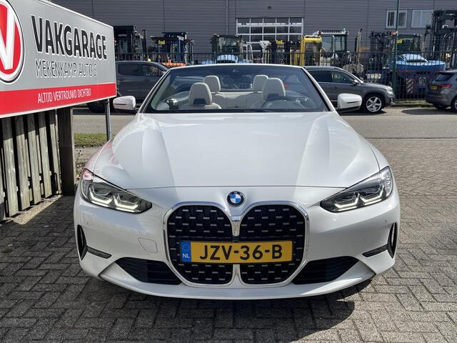 BMW 4-SERIE Cabrio 420i High Executive 17"/Leder + memory/Stuur + stoelverwarming/Nekverwarming/Keyless/Camera/Apple Carplay & Android Auto