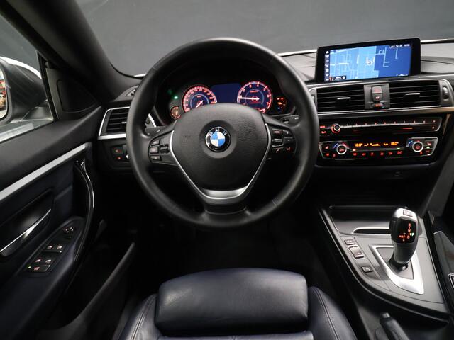 BMW 4-SERIE Gran Coupé 418i High Executive [GROOT NAVIGATIE, STOELVERWARMING, VOL LEDER, CRUISE CONTROL, LED, BLUETOOOTH, DIGITAL DASH, ELEKTRISCHE ACHTERKLEP, NIEUWSTAAT]