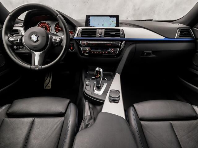 BMW 4-SERIE Gran Coupé 418i M Sport Automaat (SCHUIFDAK, M PAKKET, GROOT NAVI, HARMAN/KARDON, STOELVERWARMING, GETINT GLAS, SPORTSTOELEN, PARKEERSENSOREN, NIEUWE APK, NIEUWSTAAT)