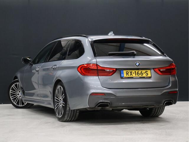 BMW 5-SERIE Touring 530i High Executive M-Sport [TREKHAAK INKLAPBAAR, SCHUIFKANTELDAK, MEMORY SEATS, HARMAN/KARDON, APPLE CARPLAY, ADAPTIVE LED, 360 CAMERA, HEAD-UP, ADAPTIVE CRUISE, VOL LEDER, STOELVERWARMING, CLIMATE, NIEUWSTAAT]
