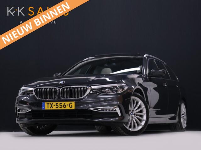 BMW 5-SERIE Touring 530i High Executive Luxury Line [SCHUIFKANTELDAK, CRUISE CONTROL, BLUETOOTH TELEFOON, HUD, ACTIVE PROTECTION, ACHTERUITRIJCAMERA, PDC V+A, STOELVERWARMING, STUURVERWARMING, BMW ADAPTIVE LED, NIEUWSTAAT]