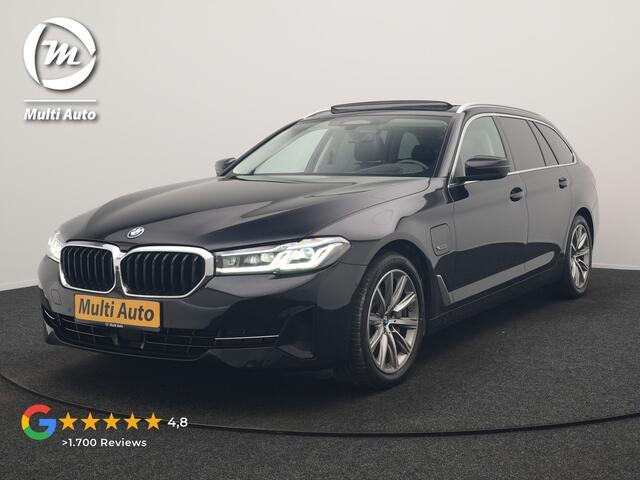 BMW 5-SERIE Touring 530e xDrive Business Edition Plus | Panodak | Adaptive Cruise | Head Up | Laser LED | 360 Camera | Lederen Comfortzetels Verwarmd | Sfeerverlichting | Keyless | Blis | Apple Carplay | Hifi Audio | Navigatie | DAB | Plug In Hybrid |