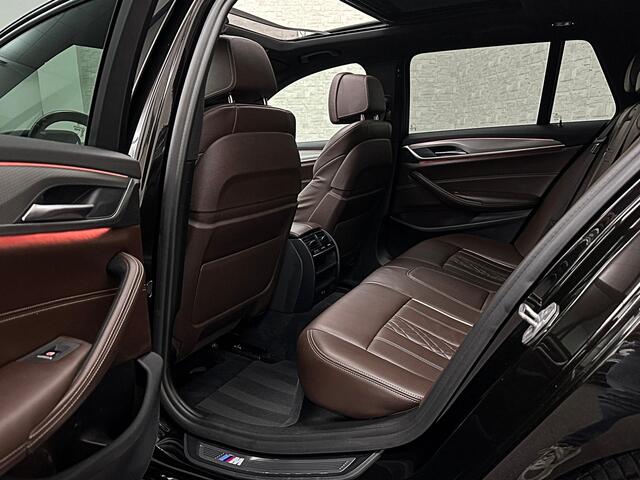 BMW 5-SERIE Touring 520i M-Sport Volledig Individual | Nappa | Comfortseats | Panodak | Trekhaak 2000kg | Adapt. Led | Luchtvering niveauregeling | Display Key | Camera | Memory | 19" | Nav. Proffesional | Alarm | NL-Auto | Dealer OH | NAP | Full Service - Rijklaarprijs.
