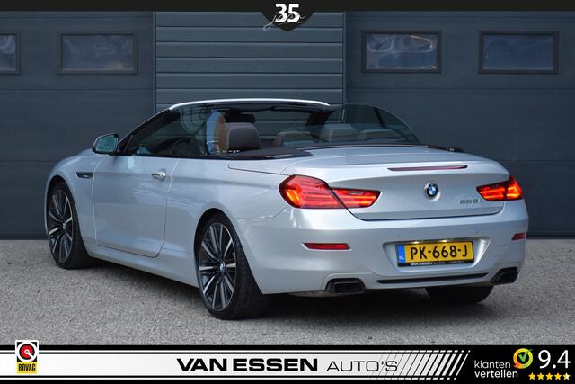 BMW 6-SERIE Cabrio 650i High Executive Individual Leder 4-Wielsturing Keyless B&O Memory Stoelkoeling NL-Auto!