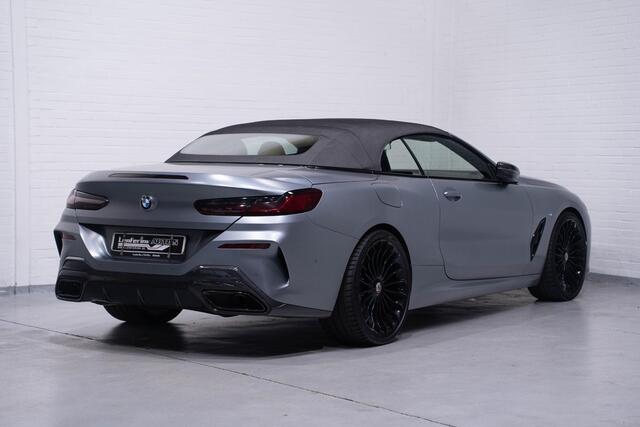 BMW 8-SERIE 840d xDrive High Executive HUD DAB Harman-Kardon Softclose driving-assist nachtzicht warmte-comfort pakket connected-service aircollar apple-carplay Frozen Bleustone met carbon inleg 21"LMV M-Pakket