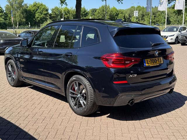 BMW X3 xDrive20i High Exe. M Sport / Trekhaak / Panoramadak / Camera / Leder / 19'' / Carbon intr. / DAB / Stoelverwarming / Cruise Control