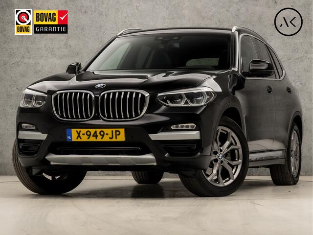 BMW X3 xDrive20i High Executive 184Pk Automaat (PANORAMADAK, HEAD-UP DISPLAY, GROOT NAVI, STUUR/STOELVERWARMING, ELEK SPORTSTOELEN, LEDER, ZWART HEMEL, GETINT GLAS, SFEERVERLICHTING, NIEUWSTAAT)