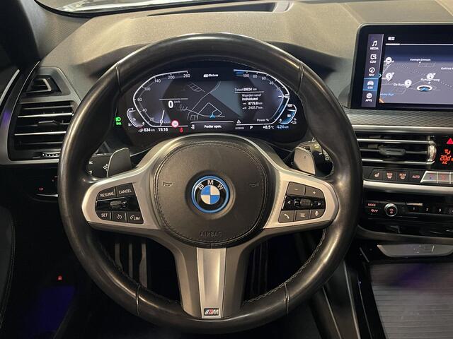 BMW X3 xDrive30e High Executive M Sport 20"/Panoramadak/Leder + memory/360 camera/Harman Kardon/Keyless/Dodehoek/Head-up/Adaptief onderstel + Sport steering/Stoelverwarming/Alarm