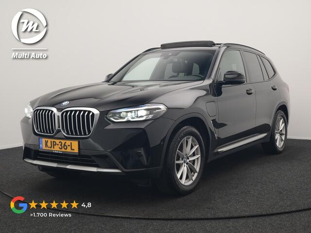 BMW X3 xDrive30e X Line FACELIFT PHEV 293pk Dealer O.H. | Trekhaak Af Fabriek | Panodak | Camera | Sfeerverlichting | Lederen Sportstoelen Verwarmd | Apple Carplay | Navigatie | DAB | Virtual | Cruise Control | Plug In Hybrid |