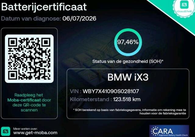 BMW X3 iX3 Executive 80 kWh-SOH 97.46% / Panoramadak / Trekhaak / Leder / Stoelverwarming / Pdc.+Camera / Navigatie /