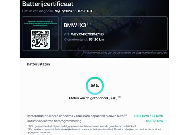 BMW X3 iX3 High Executive 80kWh SOH 96% Panoramadak Sportstoelen Adap.Cruise Harman&Kardon® 360°Camera Head-Up Display Wireless Appel Carplay Android Auto 3-Zone Ecc Navi Elek.Stoelen Memory Stoelverwarming Elek.Achterklep Lmv 20" Privacy Glas DAB Adap.Led Keyle