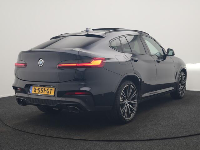 BMW X4 M40i M Sport 354pk | Trekhaak Af Fabriek | Panodak | Head Up | Adaptive Cruise | 360 Camera | Adaptief Onderstel | Lederen Sportstoelen Memory & Verwarmd | 21"L.M | Keyless | Blis | Sfeerverlichting | Apple Carplay |