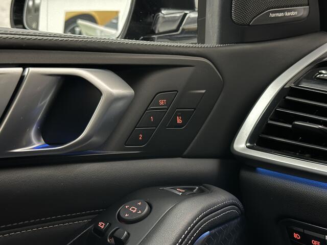 BMW X5 45e M-Stoelen | M-Performance | 360 Camera | ACC | Indiv. Leder | Harman-Kardon | Laser-LED | Keyless-Entry | Stoelventilatie | Head-Up | Memory | 21'' | Sfeerverlichting | Trekhaak | Luchtvering | Rij-Assistent Pro | Carplay | Black-Optic | Draadloos Lad