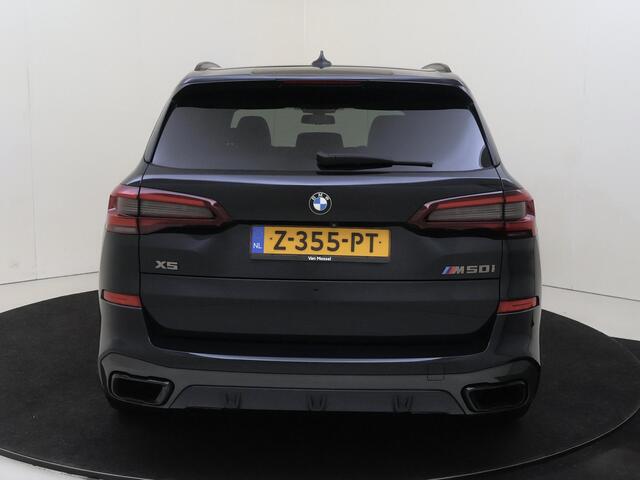 BMW X5 M50i High Executive 531 PK | airco automatisch | Apple Carplay/Android | cruise control | lederen bekleding | lichtmetalen velgen multi-spaaks 21"| M Aerodynamica | navigatiesysteem full map + hard disk