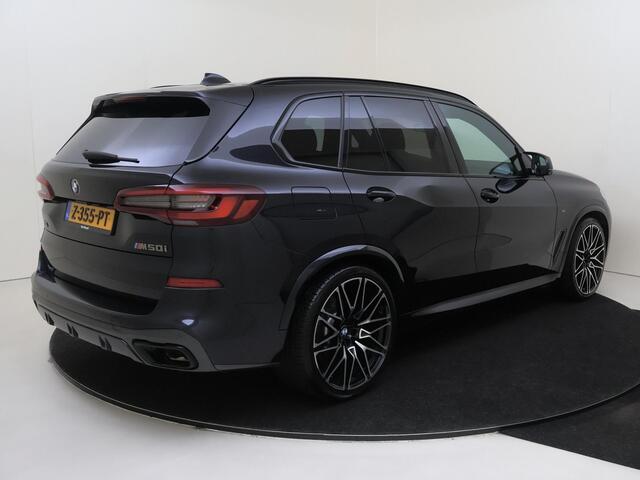 BMW X5 M50i High Executive 531 PK | airco automatisch | Apple Carplay/Android | cruise control | lederen bekleding | lichtmetalen velgen multi-spaaks 21"| M Aerodynamica | navigatiesysteem full map + hard disk