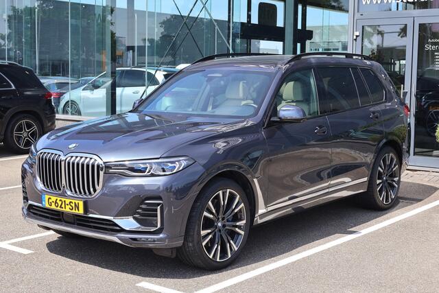 BMW X7 xDrive40i 6p. l 340 PK l Panodak l LASER l Head-up l Soft close l 3500 Ahw gewicht l Memory l B & W l 360 Camera l Stuurverw. l Stoelverwarming l Adaptive Cruise controle l Wegklapbare trekhaak l