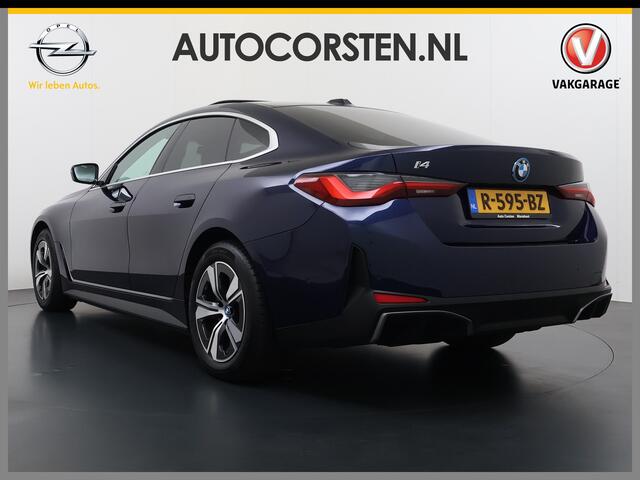 BMW i4 eDrive40 340pk High Executive 84 kWh SOH 99% Pano-Dak/Hefdak SportSt+Leer+(Stuur+)Verwarmd 360°Camera Adaptive-Cruise+s&go Park-Assist-plus HUD LASER-LED Bordherk. Live-Cockpit-Pro Apple-Android Carplay Smartphone-entry Semi-Autopilot Drive-Assist-pro Act