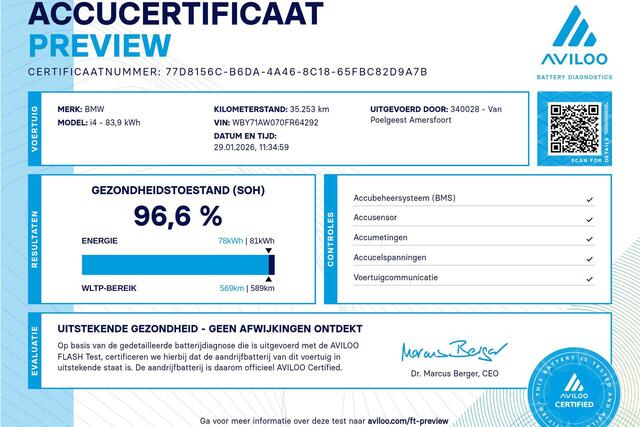 BMW i4 eDrive40 M Sportpakket Pro / High Executive / Achteruitrijcamera / Elektrisch bediend glazen schuif-/kanteldak / Elektrisch verwarmde voorstoelen