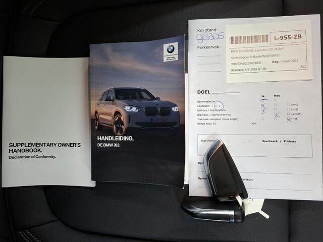 BMW iX3 Executive 80 kWh 3-Fase 1e-Eig. & Dealer-Onderh. BOVAG-Garantie. NL-Auto.