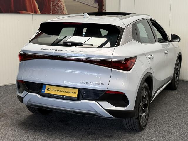 BYD Atto 3 DESIGN 60 kWh WLTP 420 KM * 45 STUKS OP VOORRAAD* APPLE CARPLAY/ ANDROID AUTO ELEK. ACHTERKLEP PANORAMADAK ELEK. VOORSTOELEN KEYLESS ENTRY/ START 360 CAMERA STOELVERWARMING NAVI NIEUWSTAAT !!!