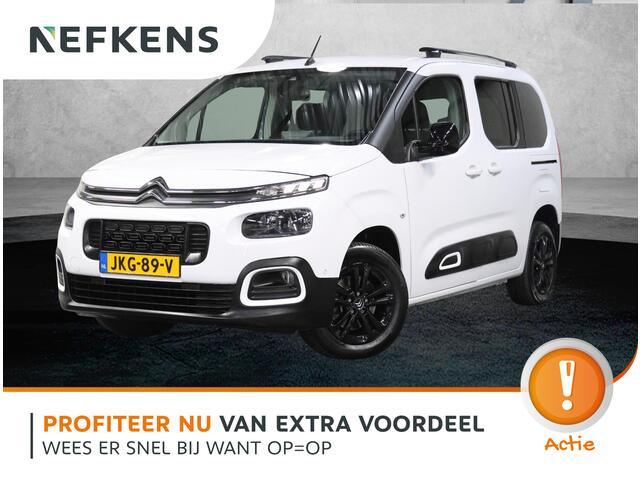Citroen BERLINGO 1.2 130PK Shine | AUTOMAAT | AppleCarPlay/AndroidAuto | 5 Persoons! | Camera | Navigatie | Cruise Control | Climate Control | Dakreals | Parkeersensoren | Privacy Glass | Armsteunen | Isofix |