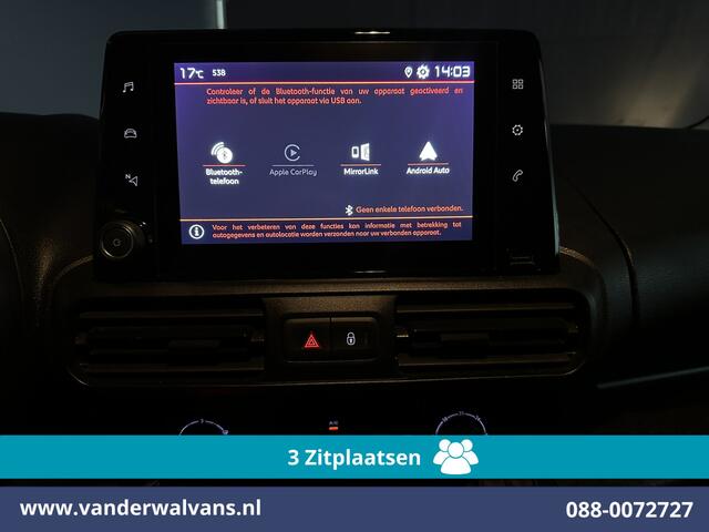 Citroen BERLINGO 1.5 BlueHDi 102pk L1H1 Euro6 Airco | 3-Zits | Camera | Apple Carplay | Cruisecontrol Android Auto, Parkeersensoren