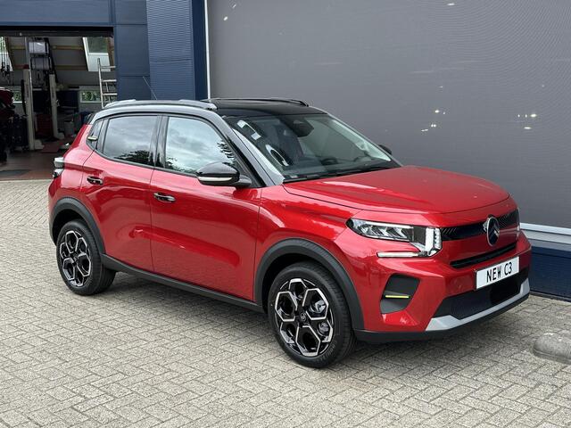 Citroen C3 1.2 Turbo 100pk Max | Nieuwste Model | Navigatie | Parkeer Camera + Sensoren achterzijde | Lichtmetalen Velgen| Hoge zitpositie | LED Verlichting | Contrastkleur Dak | Climate control | Cruise control | DAB+ Radio |