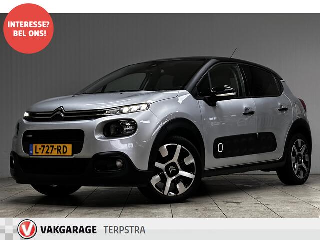 Citroen C3 1.2 PureTech Shine/ D-Riem verv: 110.000 KM!/ Camera/ 17'' LMV/ Keyless/ Apple + Android/ DAB+/ PDC V+A/ Clima/ Cruise/ Bluetooth/ Lane-Assist./ Multi. LEDER. Stuur/ Mistl.