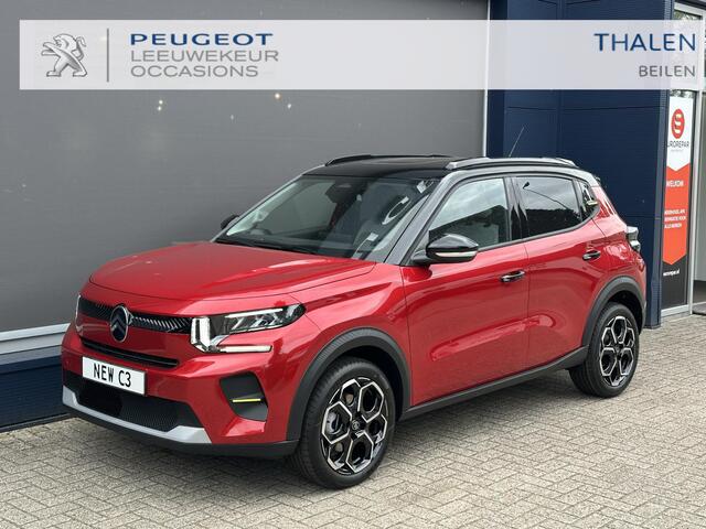 Citroen C3 1.2 Turbo 100 PK Max | ¤ 3.000 VOORRAAD VOORDEEL | Nieuwe AUTO | Navigatie | Parkeer Camera + Sensoren achterzijde | Lichtmetalen Velgen| Hoge zitpositie | LED Verlichting | Contrastkleur Dak | Climate control | Cruise control | DAB+ Radio |