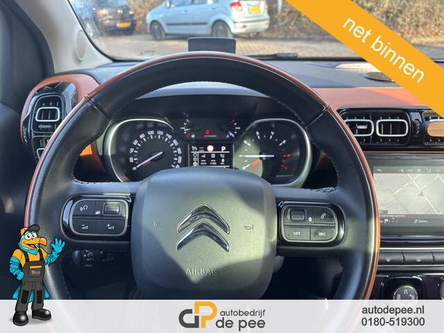 Citroen C3 Aircross 1.2 PureTech S&S Shine GARANTIE/CARPLAY/CRUISE/CLIMA/LEDER/CAMERA/STOELVERW./AUTOM./LICHTMET./TREKH./RIJMODI rijklaarprijs!