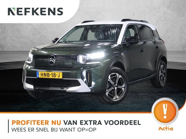 Citroen C3 Ë-C3 Aircross Max 113PK 44 kWh | 1ste eigenaar | AppleCarPlay/AndroidAuto | Navigatie | Cruise Control | Climate Control | Armsteun | Parkeersensoren | DAB Radio | LED | Two-tone | Isofix | Privacy Glass |