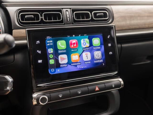 Citroen C3 1.2 PureTech Shine Automaat (APPLE CARPLAY, GROOT NAVI, CAMERA, LEDER, STOELVERWARMING, SPORTSTOELEN, GETINT GLAS, CRUISE, NIEUWSTAAT)