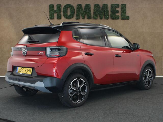 Citroen C3 Ë-C3 Max 113pk 44 kWh - SOH 100%! - 3 FASE - DAKRAILS - TWO TONE LAK - CLIMATE CONTROL - 4 SEIZOENENBANDEN - 17 INCH LICHT METALEN VELGEN - CAMERA - NAVIGATIE - PARKEERSENSOREN ACHTER - APPLE CARPLAY/ ANDROID AUTO - LICHT EN REGENSENSOR - DAB AUDIO