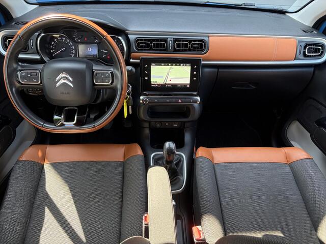 Citroen C3 1.2 PureTech Shine Nieuwe D-riem,Camera,Navi,Clima,Cruise,Lm velgen,Pdc,Rijstrooksensor,Halfleder,Dealer Onderhouden,N.A.P,Apk tot 06-2027