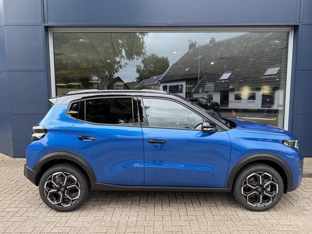 Citroen C3 1.2 Hybrid 110 PK Max | Automaat | Nieuwe Auto | Tot 8 Jaar Garantie | Advanced Comfort Stoelen | Navigatie | Full LED Verlichting | Navigatie | Camera | Hoge Zitpositie | Parkeersensoren | Hybride Rijden Zonder Stekker | Two-Tone | Lichtmetalen Velgen |